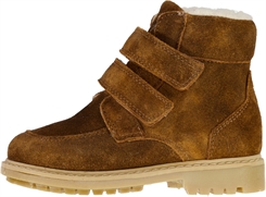 Wheat Stewie TEX Artisan suede boots v/velcro - Bark Brown